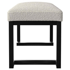 Mesa Boucle Upholstered Tufted Accent Bench Vanilla