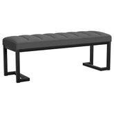 Best Furniture Outlet - Coaster - Mesa Boucle Upholstered Tufted Accent Bench Charcoal - 907516