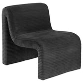 Best Furniture Outlet - Coaster - Drayton Upholstered Curved Armless Accent Chair Black - 907526