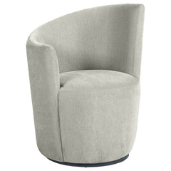 Best Furniture Outlet - Coaster - Nueva Upholstered Swivel Chair Curved Backrest Dove Grey - 907527