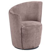 Best Furniture Outlet - Coaster - Nueva Upholstered Swivel Chair Curved Backrest Blush - 907528