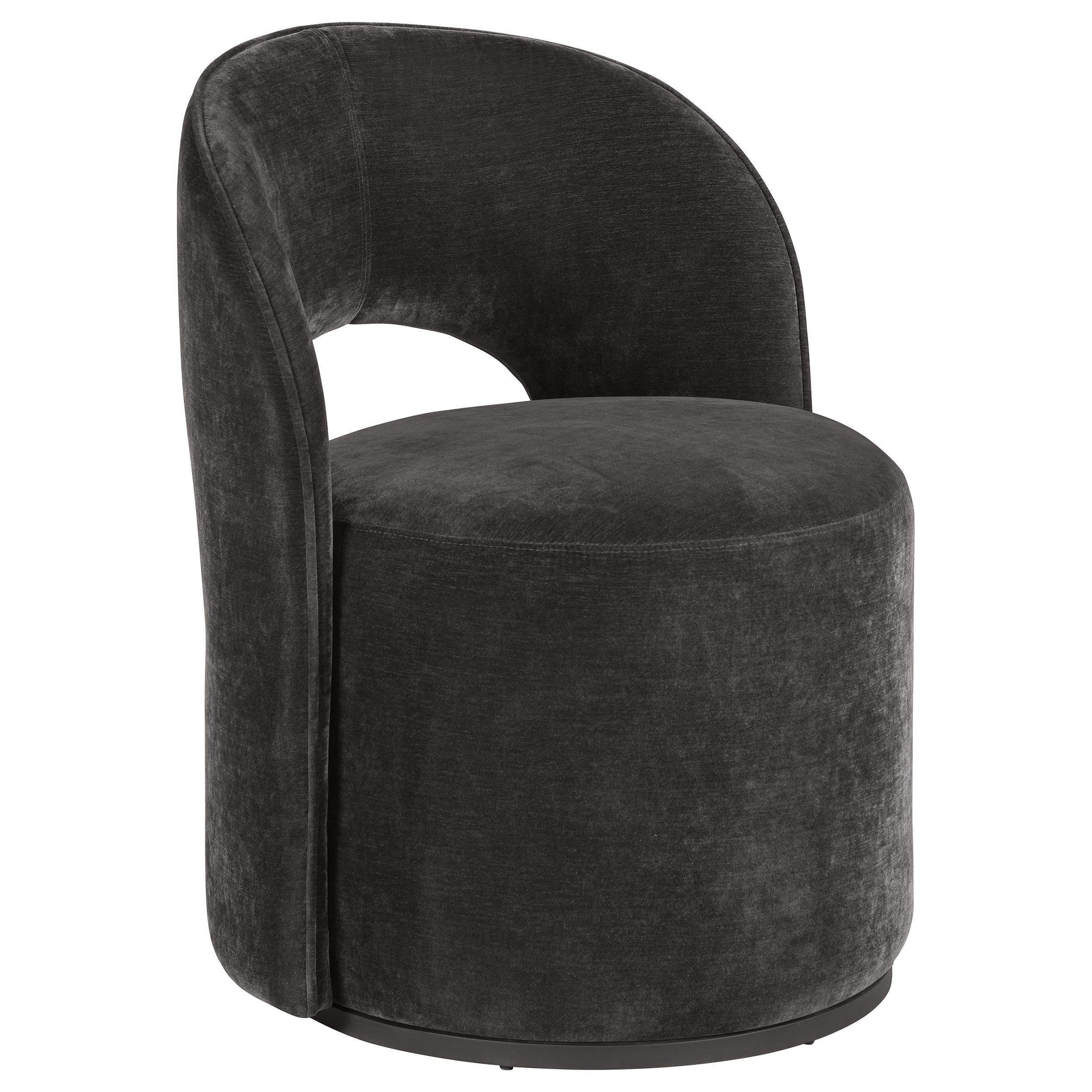 Best Furniture Outlet - Coaster - Harjo Velvet Upholstered Swivel Accent Chair Charcoal Grey - 907529
