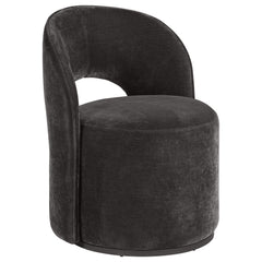 Best Furniture Outlet - Coaster - Harjo Velvet Upholstered Swivel Accent Chair Charcoal Grey - 907529
