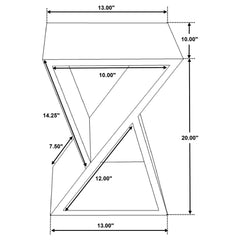Lily Solid Reclaimed Wood Accent Side Table Natural