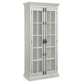 Best Furniture Outlet - Coaster - Toni 2-door Wood Tall Storage Cabinet Distressed White - 910187