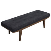 Best Furniture Outlet - Coaster - Wilson Fabric Upholstered Tufted Accent Bench Grey - 910213