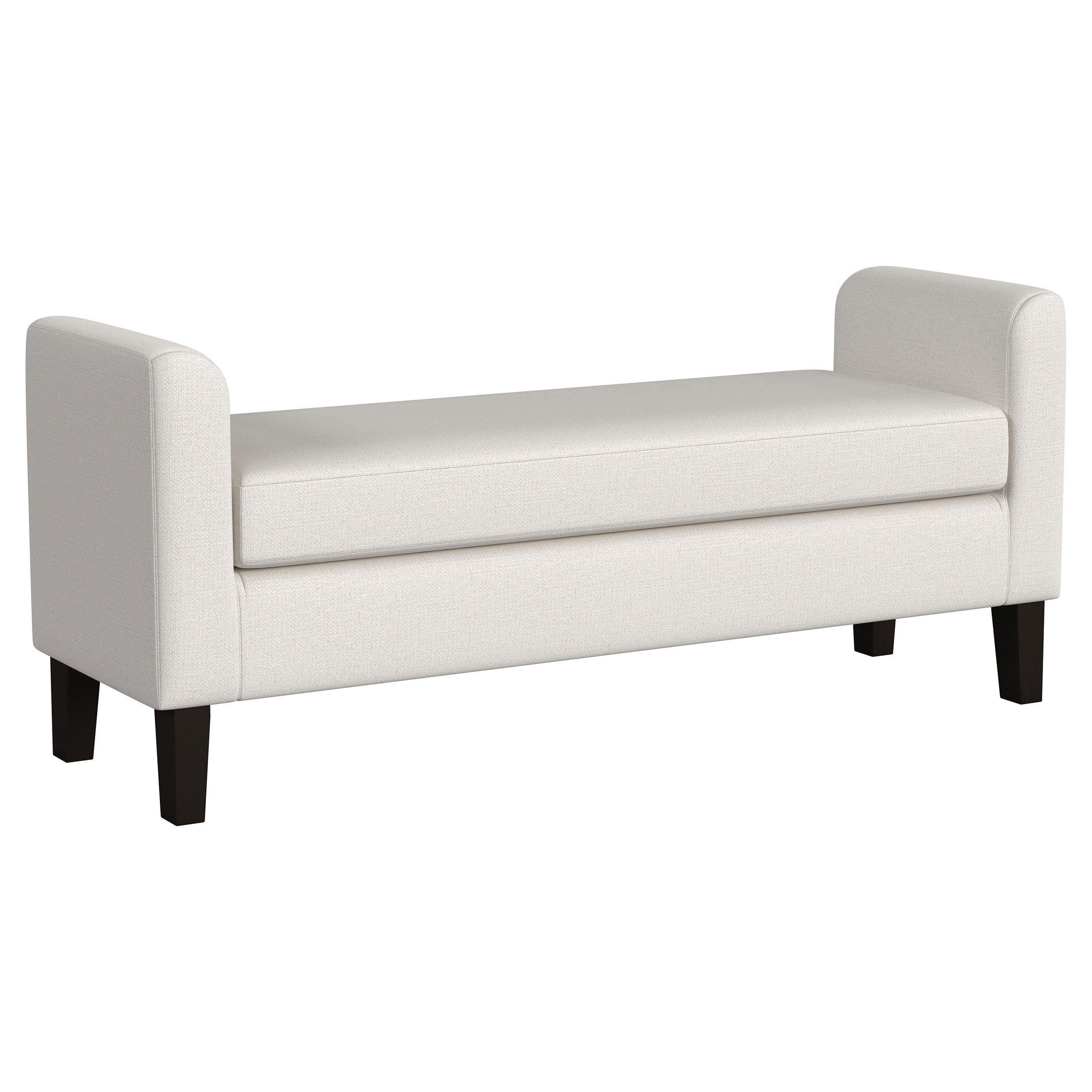 Best Furniture Outlet - Coaster - Rex Fabric Upholstered Accent Bench with Armrests Vanilla - 910260