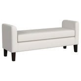 Best Furniture Outlet - Coaster - Rex Fabric Upholstered Accent Bench with Armrests Vanilla - 910260