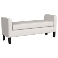 Best Furniture Outlet - Coaster - Rex Fabric Upholstered Accent Bench with Armrests Vanilla - 910260