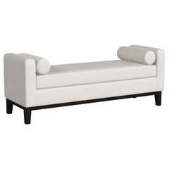 Best Furniture Outlet - Coaster - Rosie Upholstered Accent Bench with Armrests Vanilla - 910270