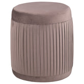 Best Furniture Outlet - Coaster - Tovar Round Upholstered Ottoman Mauve - 910273