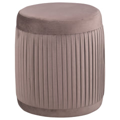 Best Furniture Outlet - Coaster - Tovar Round Upholstered Ottoman Mauve - 910273