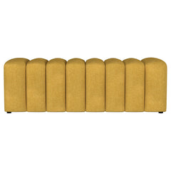 Summer Fabric Upholstered Tufted Accent Bench Mustard Yellow
