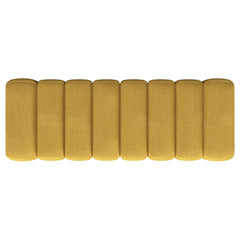 Summer Fabric Upholstered Tufted Accent Bench Mustard Yellow