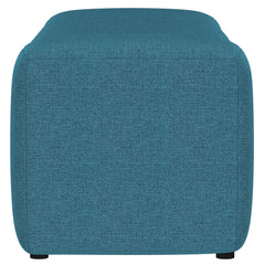 Summer Fabric Upholstered Tufted Accent Bench Peacock Blue
