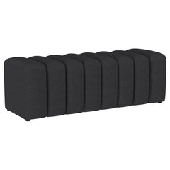 Best Furniture Outlet - Coaster - Summer Fabric Upholstered Tufted Accent Bench Charcoal - 910294