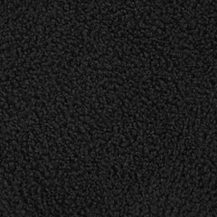 Zena Faux Sheepskin Upholstered Round Ottoman Black