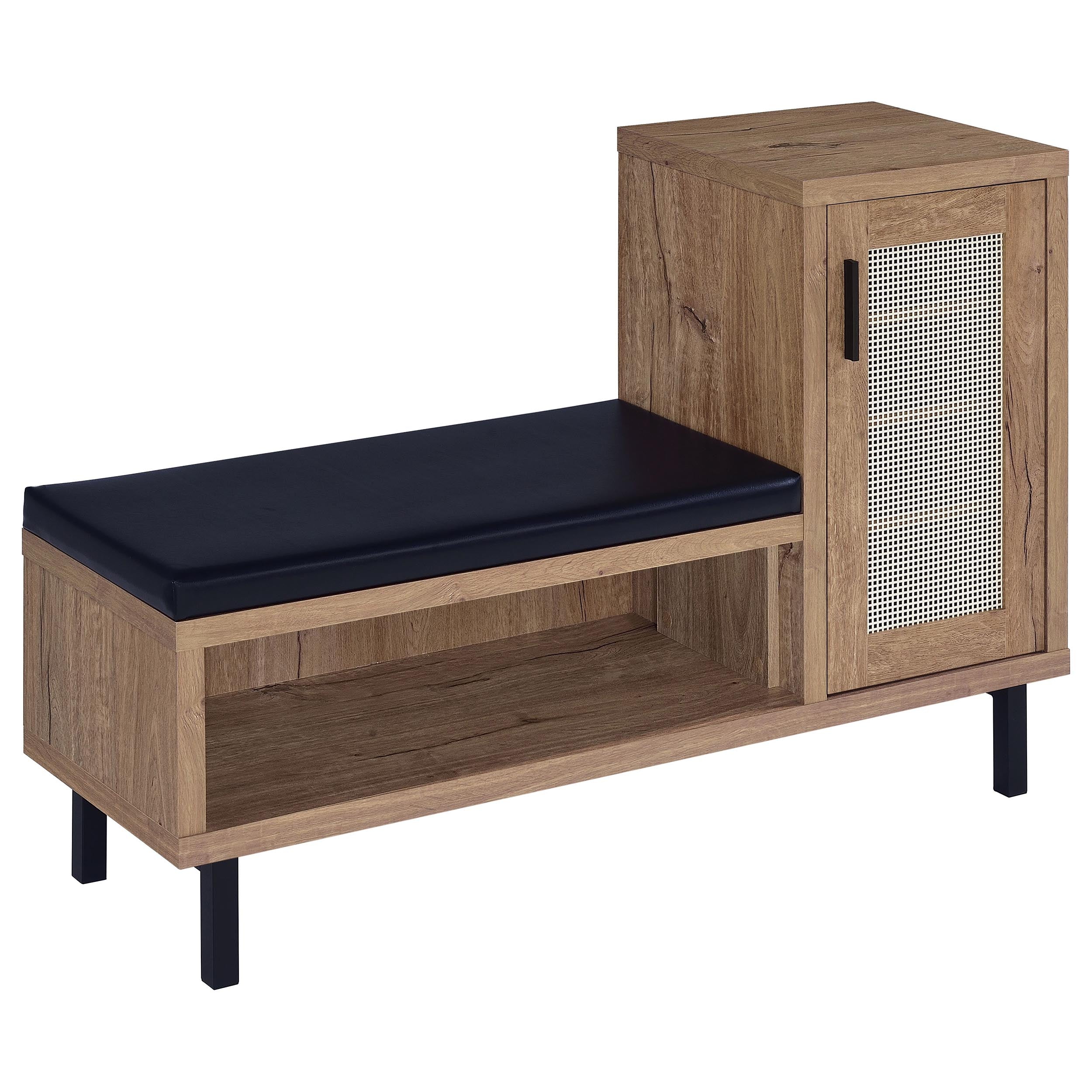 Best Furniture Outlet - Coaster - Teller 1-door Entryway Shoe Storage Bench Natural Oak - 910311