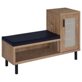 Best Furniture Outlet - Coaster - Teller 1-door Entryway Shoe Storage Bench Natural Oak - 910311