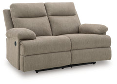 Best Furniture Outlet - Ashley Furniture - Side-Swipe Living Room - Reclining Loveseat / Mocha - PC9140586