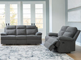 Best Furniture Outlet - Ashley Furniture - Side-Swipe Reclining Sofa and Loveseat - Reclining Sofa and Loveseat - PC91406U1
