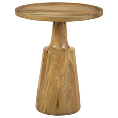 Best Furniture Outlet - Coaster - Ixia Round Solid Mango Wood Accent Side Table Natural - 915105