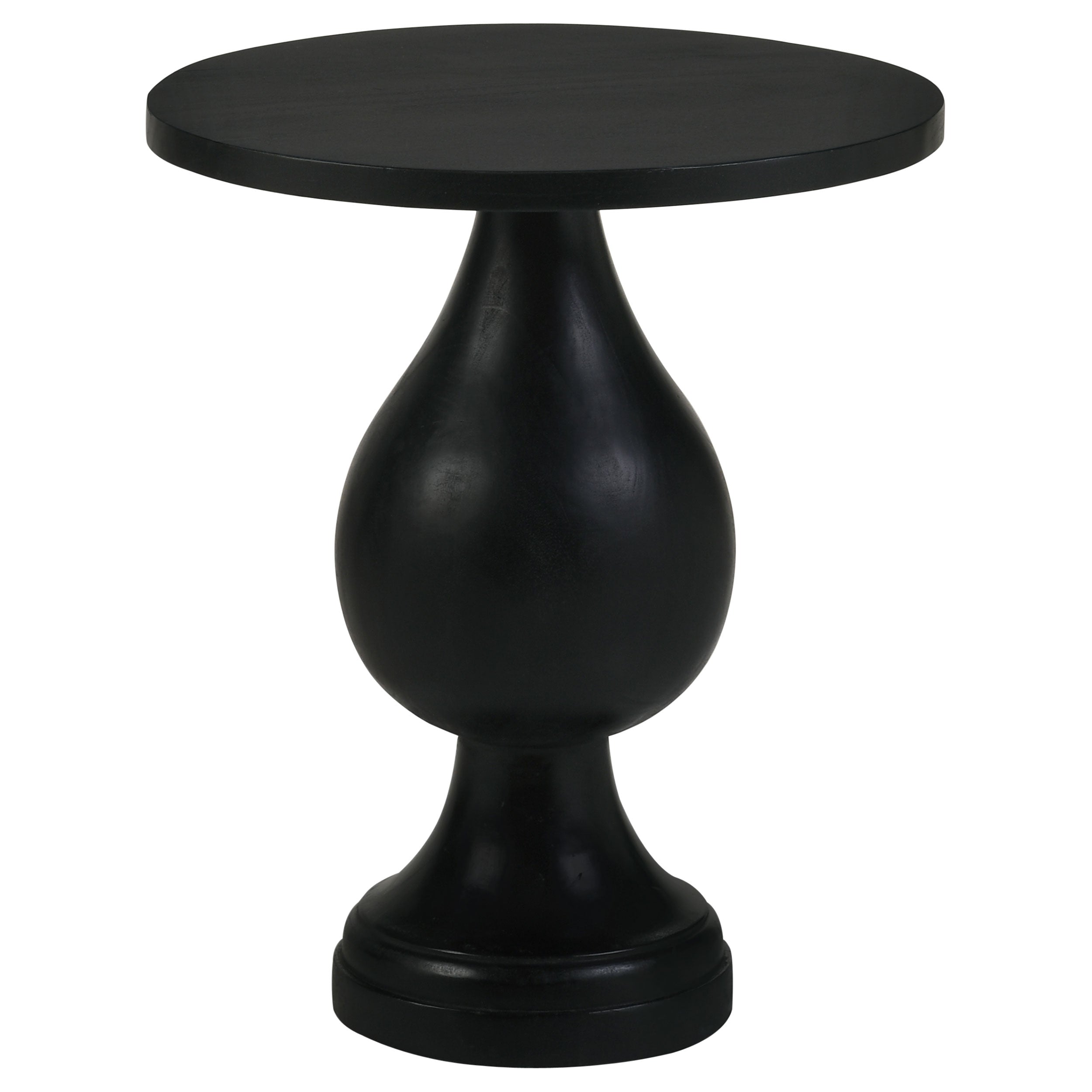 Best Furniture Outlet - Coaster - Dianella Round Pedestal Base Accent Side Table Black Stain - 915108