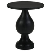 Best Furniture Outlet - Coaster - Dianella Round Pedestal Base Accent Side Table Black Stain - 915108