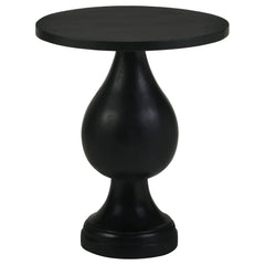Best Furniture Outlet - Coaster - Dianella Round Pedestal Base Accent Side Table Black Stain - 915108