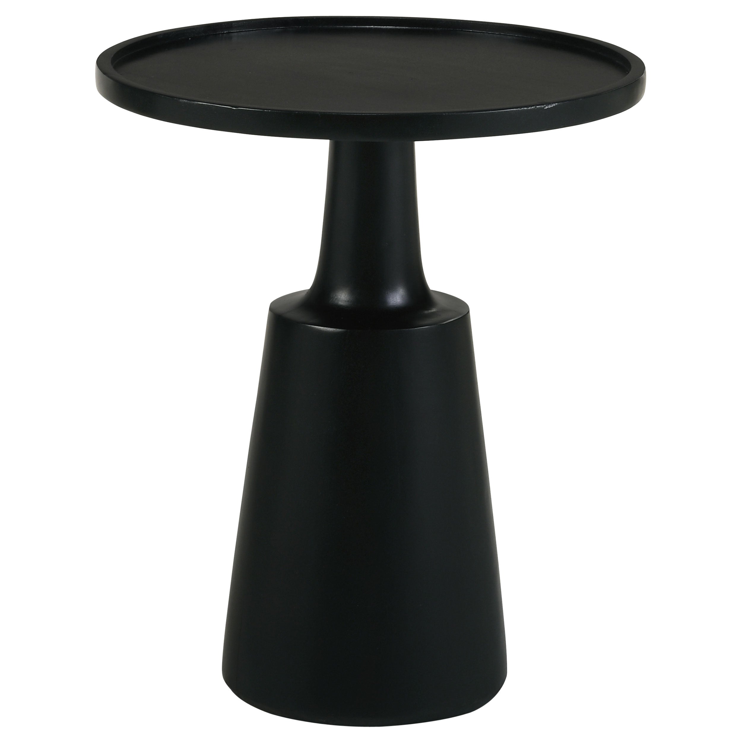 Best Furniture Outlet - Coaster - Ixia Round Solid Mango Wood Accent Side Table Black Stain - 915109