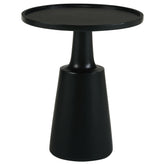 Best Furniture Outlet - Coaster - Ixia Round Solid Mango Wood Accent Side Table Black Stain - 915109