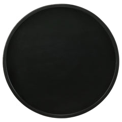 Ixia Round Solid Mango Wood Accent Side Table Black Stain