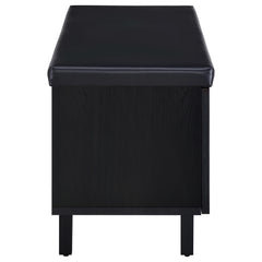 Brixton 2-door Padded Entryway Shoe Storage Bench Black