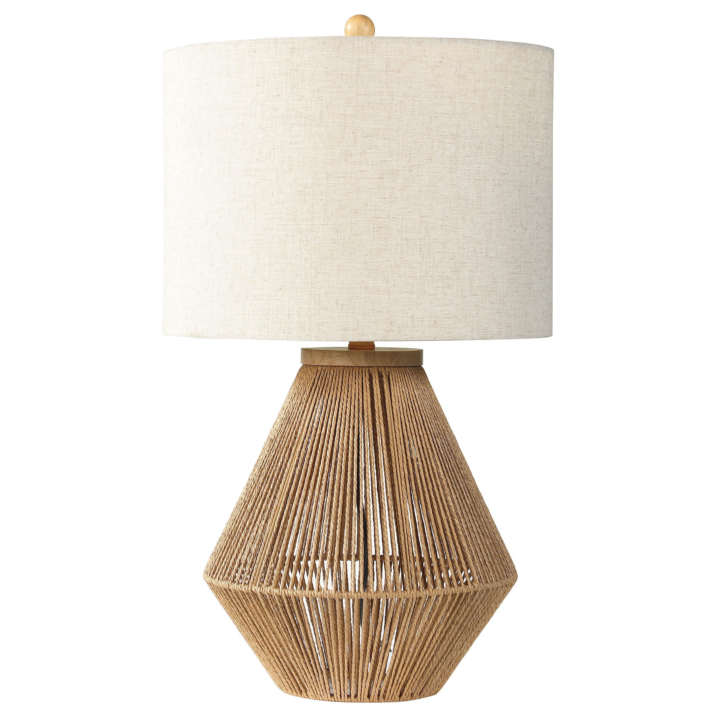 Best Furniture Outlet - Coaster - Pryor Drum Shade Handwoven Rope Table Lamp Natural - 920011