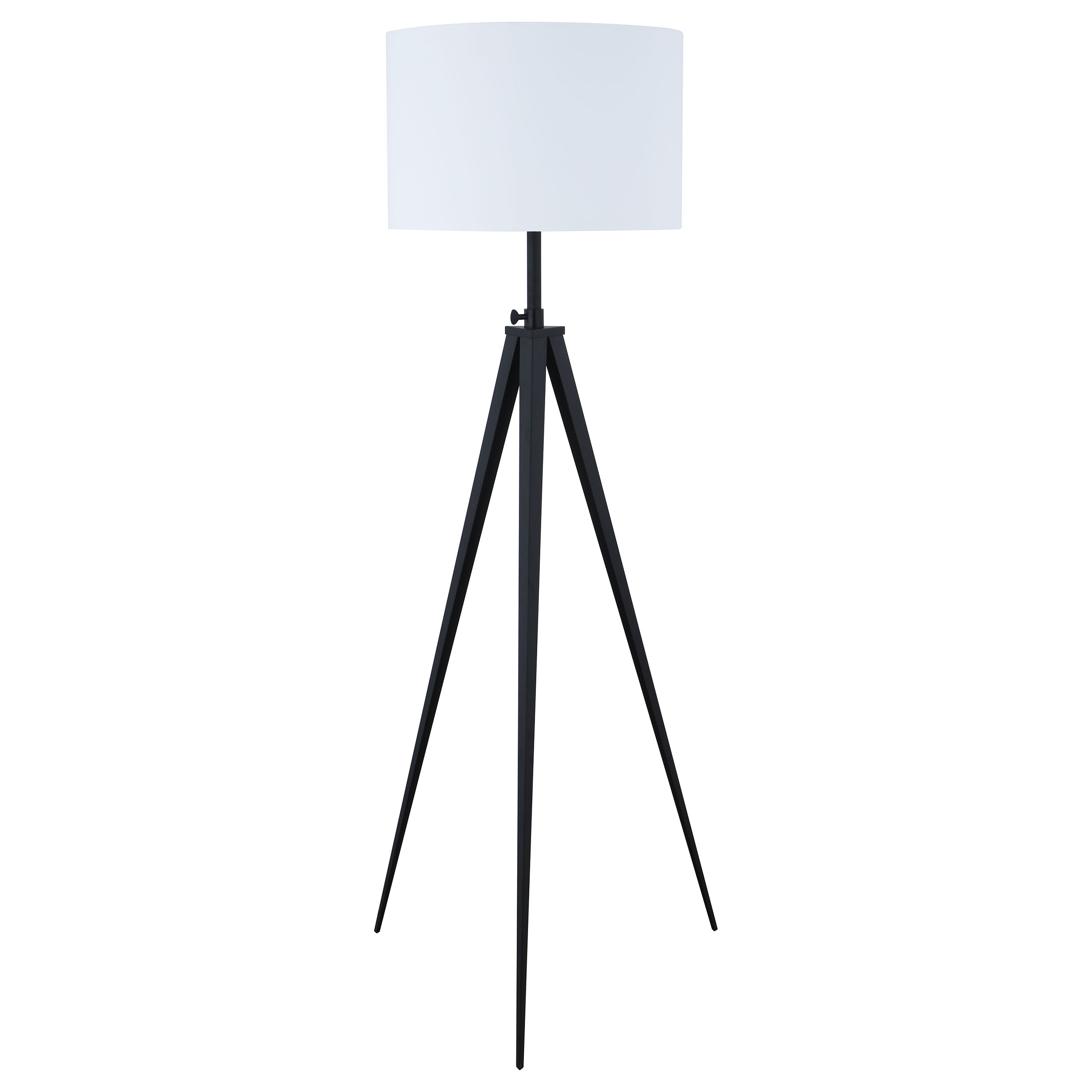 Best Furniture Outlet - Coaster - Harrington 60-inch Drum Shade Metal Tripod Floor Lamp Black - 920074