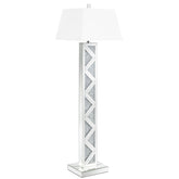 Best Furniture Outlet - Coaster - Carmen 65-inch Empire Mirrored Acrylic Floor Lamp Silver - 920140