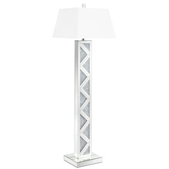 Best Furniture Outlet - Coaster - Carmen 65-inch Empire Mirrored Acrylic Floor Lamp Silver - 920140