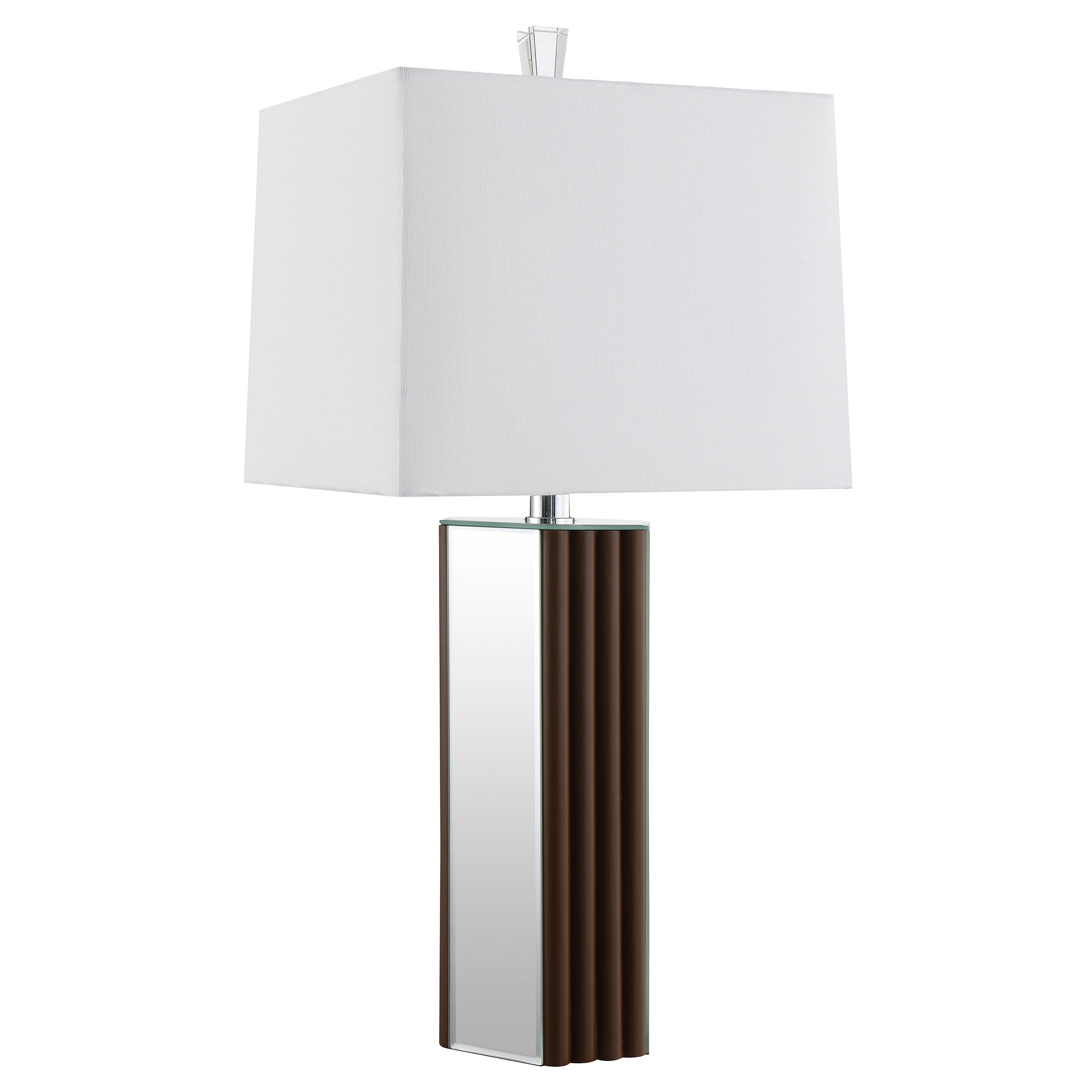 Best Furniture Outlet - Coaster - Elena 30-inch Square Tapered Mirrored Table Lamp Brown - 920177