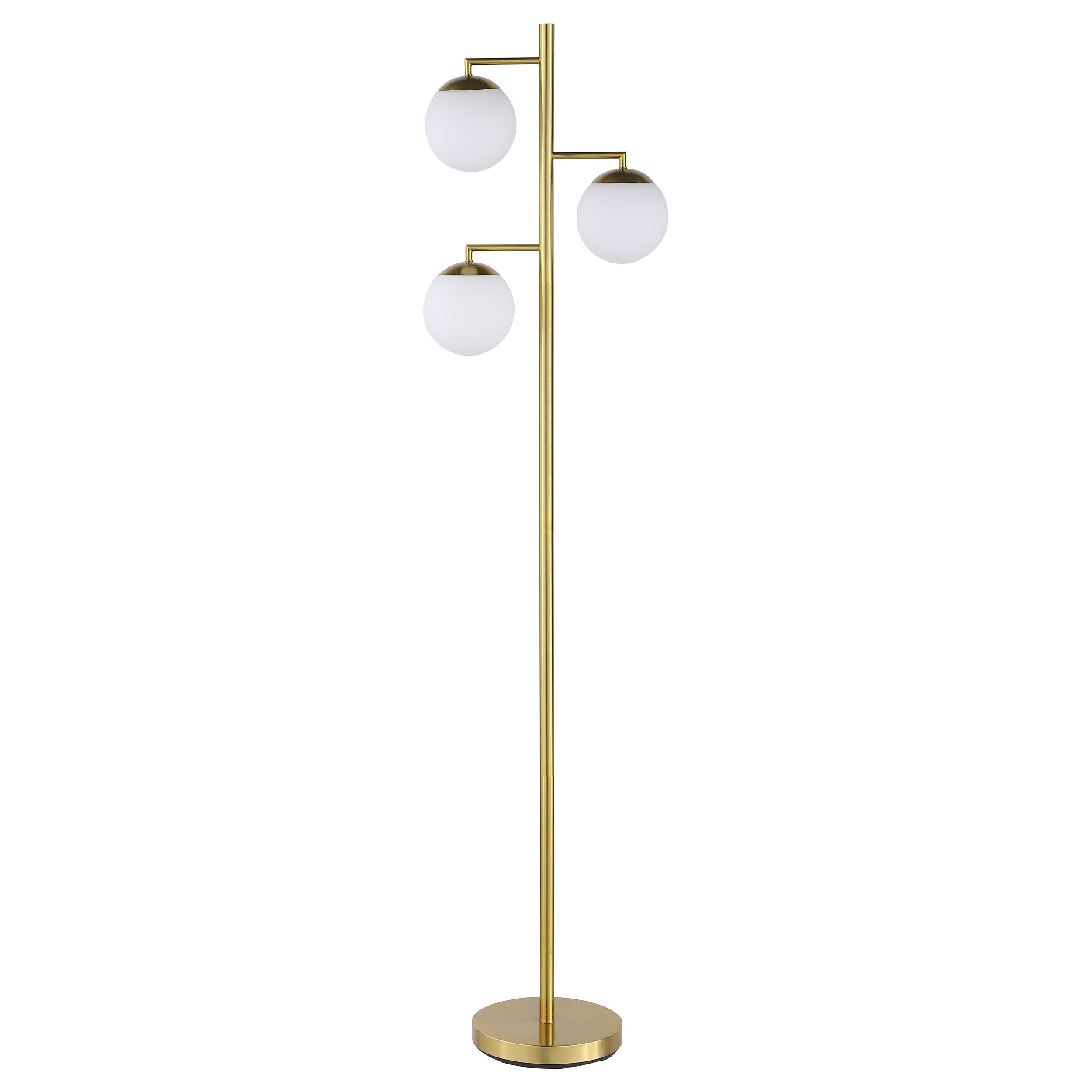 Best Furniture Outlet - Coaster - Sena 66-inch Spherical Bulb Tree Metal Floor Lamp Gold - 920214