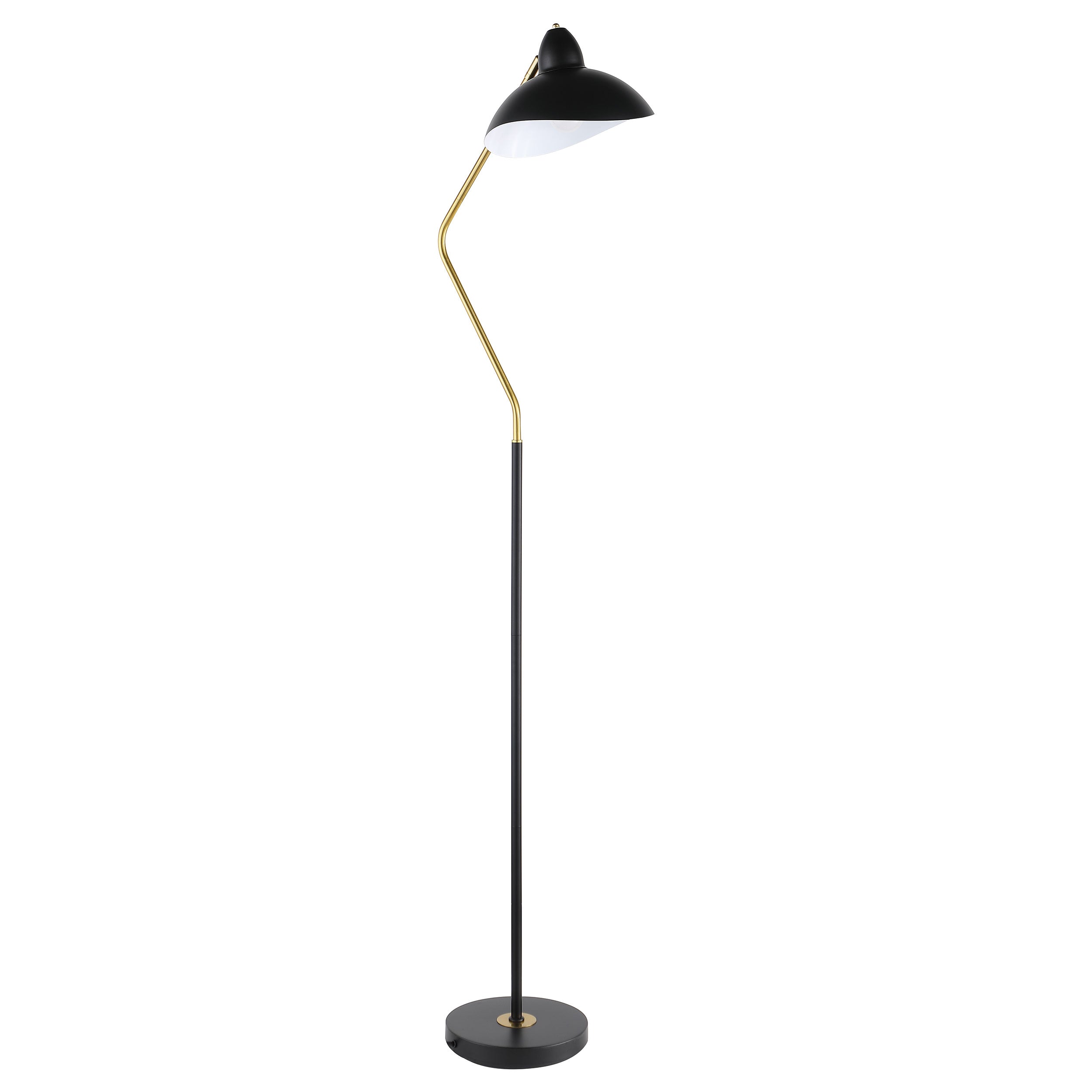 Best Furniture Outlet - Coaster - Lucien 69-inch Dome Shade Metal Task Floor Lamp Black - 920223