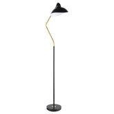 Best Furniture Outlet - Coaster - Lucien 69-inch Dome Shade Metal Task Floor Lamp Black - 920223
