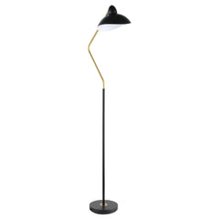 Best Furniture Outlet - Coaster - Lucien 69-inch Dome Shade Metal Task Floor Lamp Black - 920223