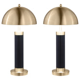 Best Furniture Outlet - Coaster - Conroe 28-inch Dome Shade Pillar Table Lamp Black (Set of 2) - 920229