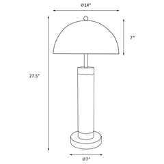 Conroe 28-inch Dome Shade Pillar Table Lamp Black (Set of 2)