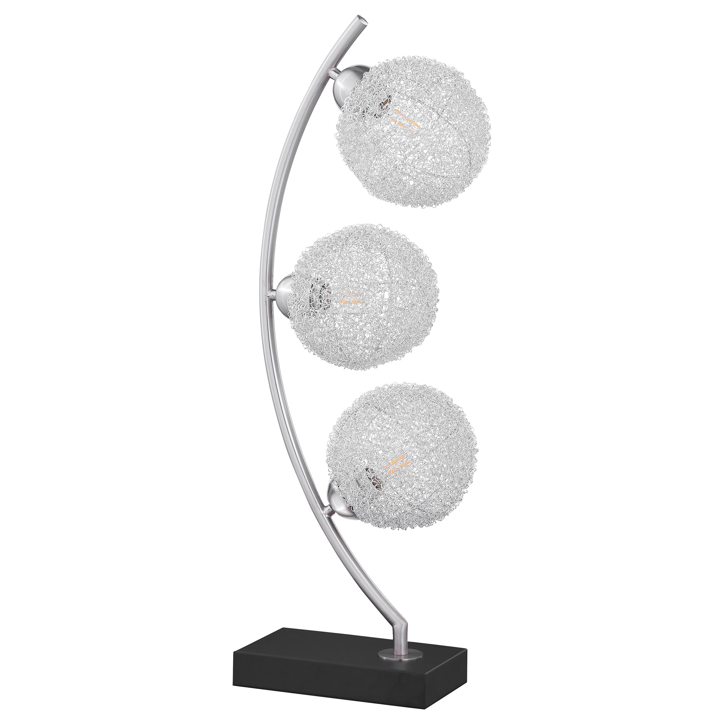 Best Furniture Outlet - Coaster - Claudia 30-inch Woven Spherical Metal Table Lamp Black - 920233
