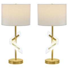 Best Furniture Outlet - Coaster - Kingsley 30-inch Drum Shade Table Lamp Gold (Set of 2) - 920238