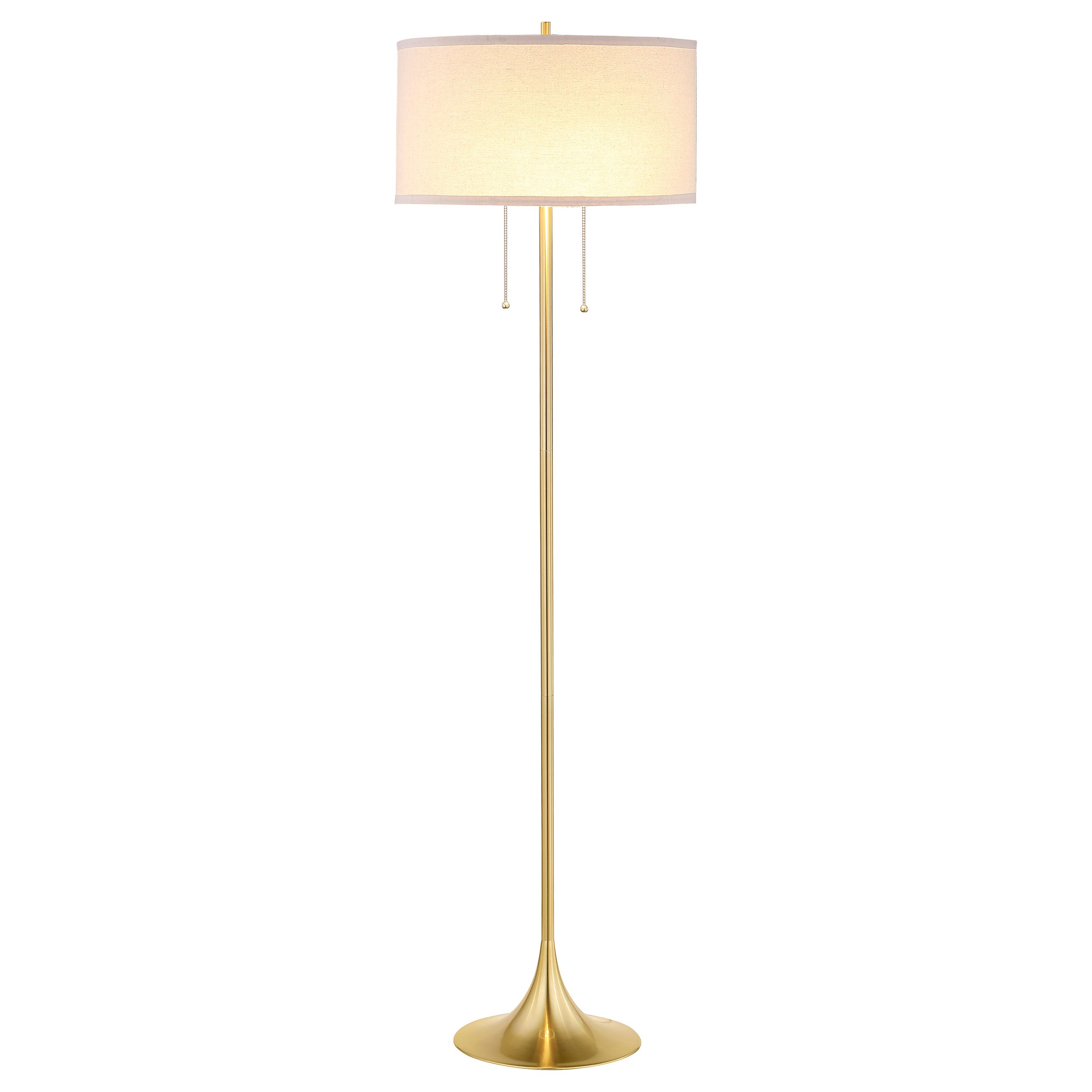 Best Furniture Outlet - Coaster - Elmira 65-inch Drum Shade Metal Floor Lamp Gold - 920240