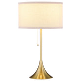 Best Furniture Outlet - Coaster - Elmira 24-inch Drum Shade Metal Table Lamp Gold - 920241