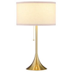Best Furniture Outlet - Coaster - Elmira 24-inch Drum Shade Metal Table Lamp Gold - 920241