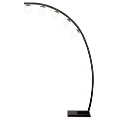 Best Furniture Outlet - Coaster - Cody 78-inch Spherical 5-light Arc Metal Floor Lamp Black - 920242